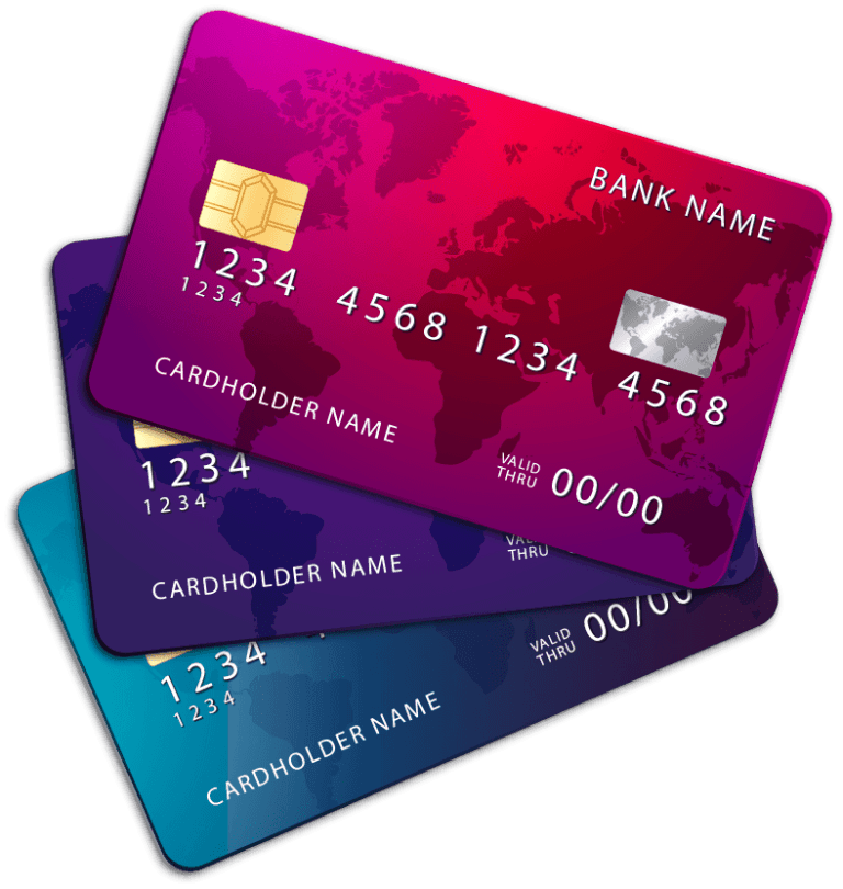 Stack of bank cards